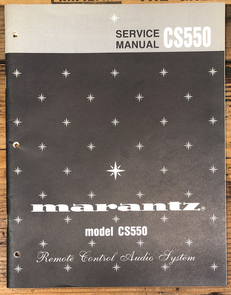 Marantz CS550 CS-550 Audio System Service Manual *Original*