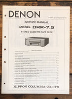 Denon DRR-7.5 Cassette  Service Manual *Original*
