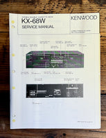 Kenwood KX-68W Cassette Service Manual *Original*