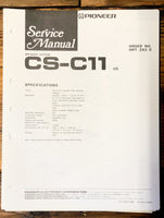 Pioneer CS-C11 Speaker  Service Manual *Original*