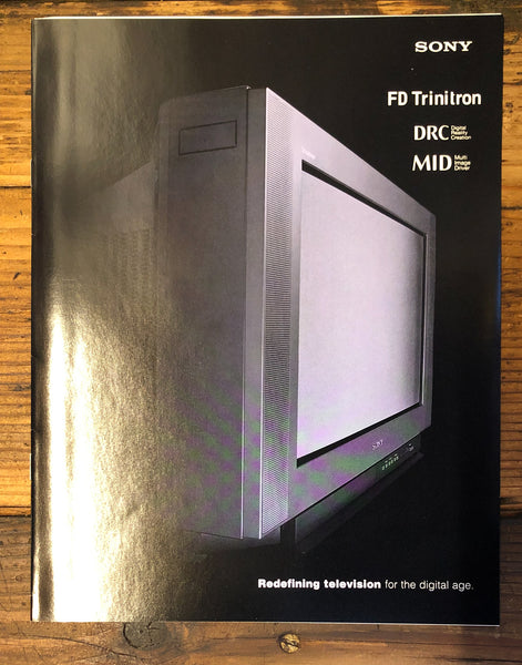 Sony WEGA FD Trinitron  11pg 1998 Dealer Brochure *Orig*