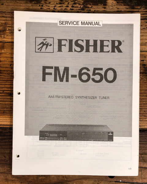 Fisher FM-650 Tuner  Service Manual *Original*