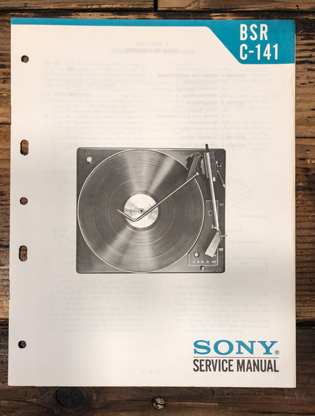Sony / BSR C-141  Service Manual *Original*