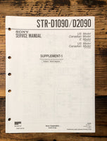 Sony STR-D1090 STR-D2090 Receiver Supp. Service Manual *Original*