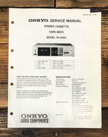 Onkyo TA-2066 Cassette Service Manual *Original*