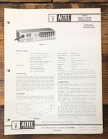 Altec Model 357A Tone Generator  Service Manual *Original*