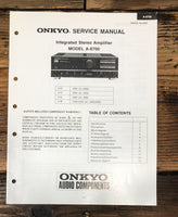Onkyo A-8700 Amplifier Service Manual *Original*