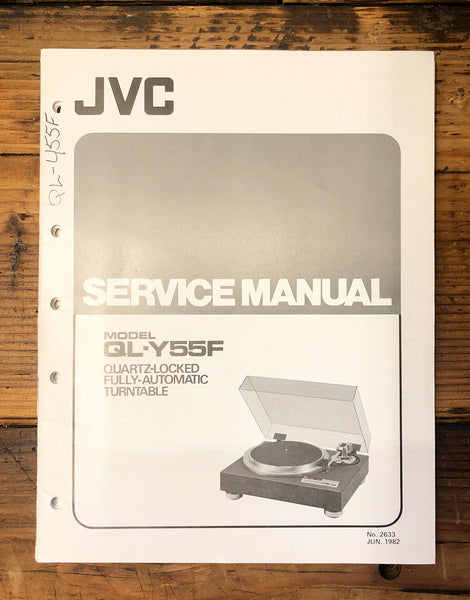 JVC QL-Y55F Record Player / Turntable Service Manual *Original*