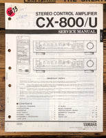 Yamaha CX-800 CX-800U Preamp / Preamplifier  Service Manual *Original*