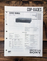 Sony CDP-XA3ES CD Player  Service Manual *Original*