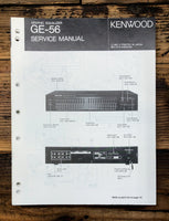 Kenwood GE-56 Equalizer  Service Manual *Original*