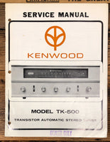 Kenwood TK-500 Tuner  Service Manual *Original*