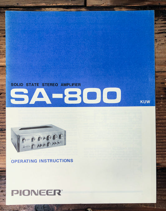 Pioneer SA-800 Amplifier Owners / User Manual *Original*