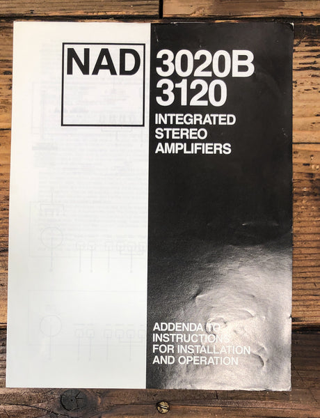 NAD Model 3020A Amplifier Owners / User Manual *Original*