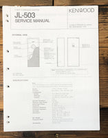 Kenwood JL-503 Speaker  Service Manual *Original*