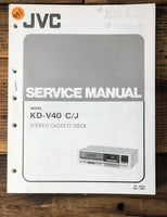 JVC KD-V40 Cassette  Service Manual *Original*