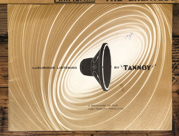 Tannoy 1966 Dual Concentric Ten Twelve Fifteen Speaker 10pg Brochure *Original*