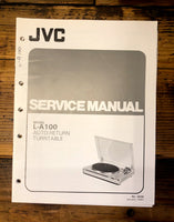 JVC L-A100 Record Player / Turntable  Service Manual *Original*