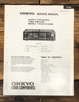 Onkyo TX-840 TX-840M Receiver Service Manual *Original*