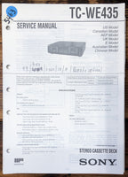 Sony TC-WE435 Cassette  Service Manual *Original*