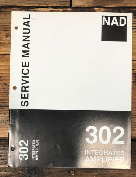 NAD Model 302 Amplifier Service Manual *Original*