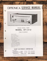 Sharp ST-1212 Tuner  Service Manual *Original*