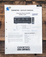 Onkyo A-807 Amplifier  Service Manual *Original*