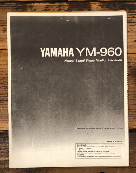 Yamaha YM-960 Monitor Television  Service Manual *Original*