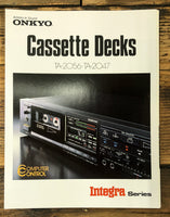 Onkyo TA-2047 TA-2056 Cassette 3 pg Dealer Brochure  *Original*