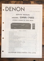 Denon DRR-780 Cassette  Service Manual *Original*