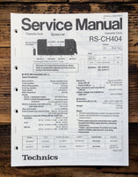 Technics RS-CH404 Cassette  Service Manual *Original*