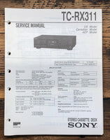 Sony TC-RX311 Cassette  Service Manual *Original*