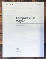 Sony CDP-CA7ES CD Player  Owner / User Manual *Original*