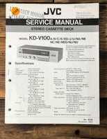 JVC KD-V100 Cassette  Service Manual *Original*