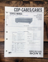 Sony CDP-CA8ES CDP-CA9ES CD Player  Service Manual *Original*