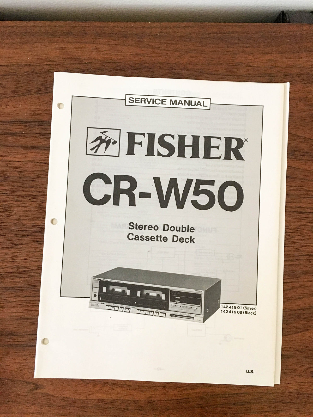 Fisher CR-W50 Cassette Service Manual *Original*