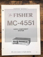 Fisher MC-4551 Stereo  Service Manual *Original*