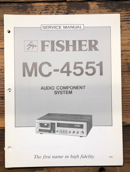 Fisher MC-4551 Stereo  Service Manual *Original*