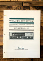 Sansui Model 400 Receiver  Owner / User Manual *Original*