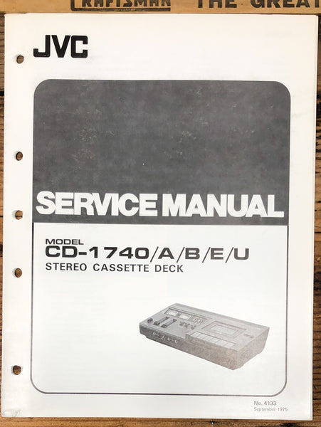 JVC CD-1740 Cassette  Service Manual *Original*