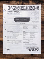 Sony CDP-C250Z -C350Z -CE305 -CE405 CD Player  Service Manual *Original*