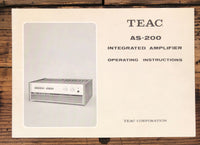 TEAC AS-200 Amplifier  Owner / User Manual *Original*