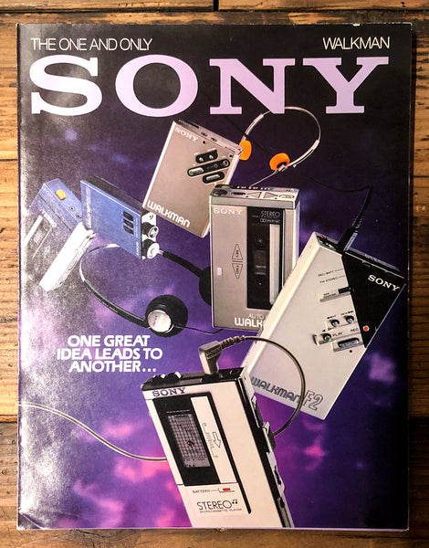 Sony Walkmen WM- 6 WM-F1 -R2 -7  Foldout Poster Dealer Brochure *Orig*