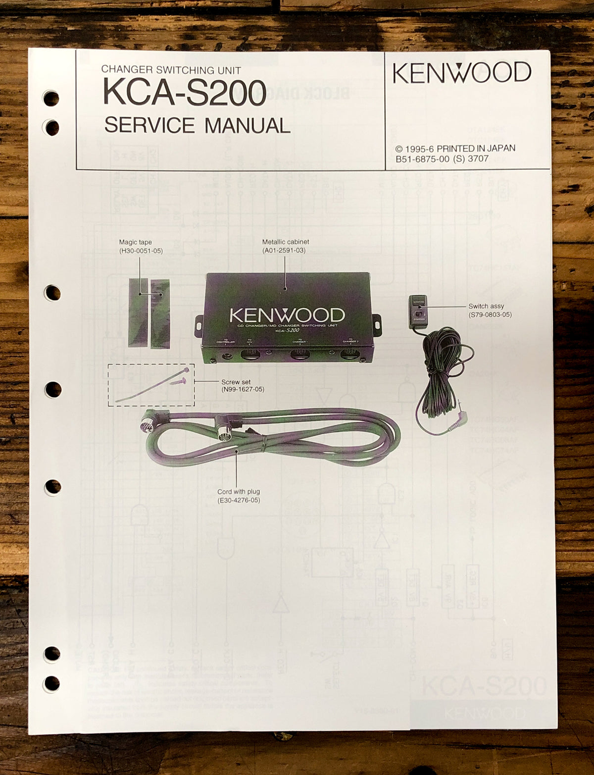 Kenwood KCA-S200 CD Changer  Service Manual *Original*