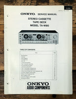 Onkyo TA-W80 Cassette  Service Manual *Original* #1