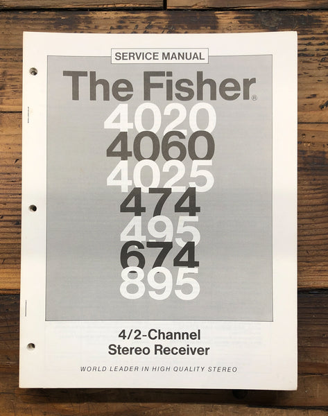 Fisher Model 4020 4060 4025 474 495 674 895 Receiver  Service Manual *Original*