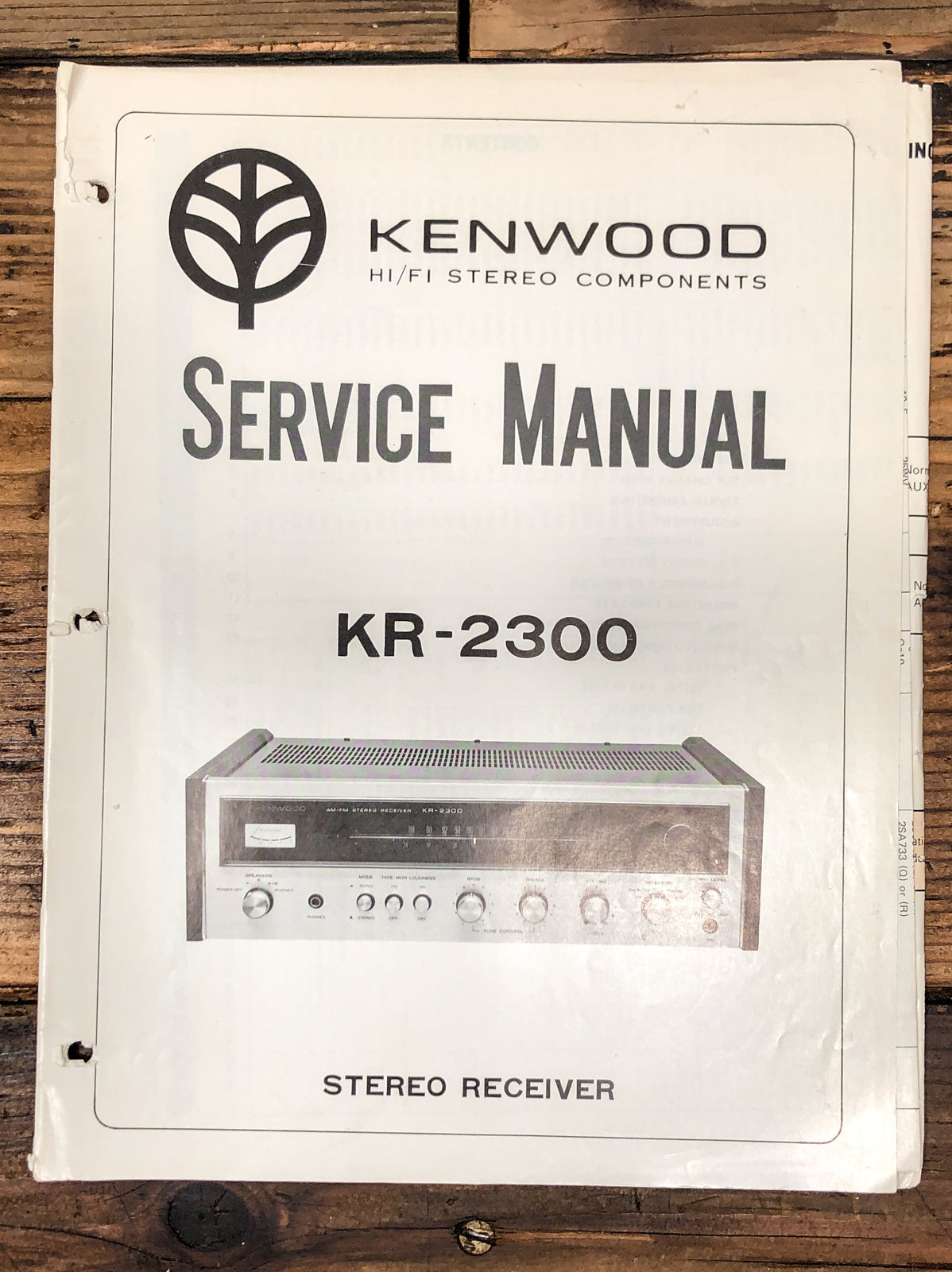 Kenwood KR-2300 Receiver Service Manual *Original*