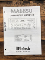 McIntosh MA6850 MA6850 Amplifier  Service Manual *Original*