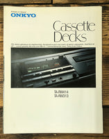 Onkyo TA-RW313 TA-RW414 Cassette 3 pg Dealer Brochure  *Original*