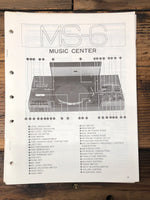 Yamaha MS-6 Stereo  Service Manual *Original*